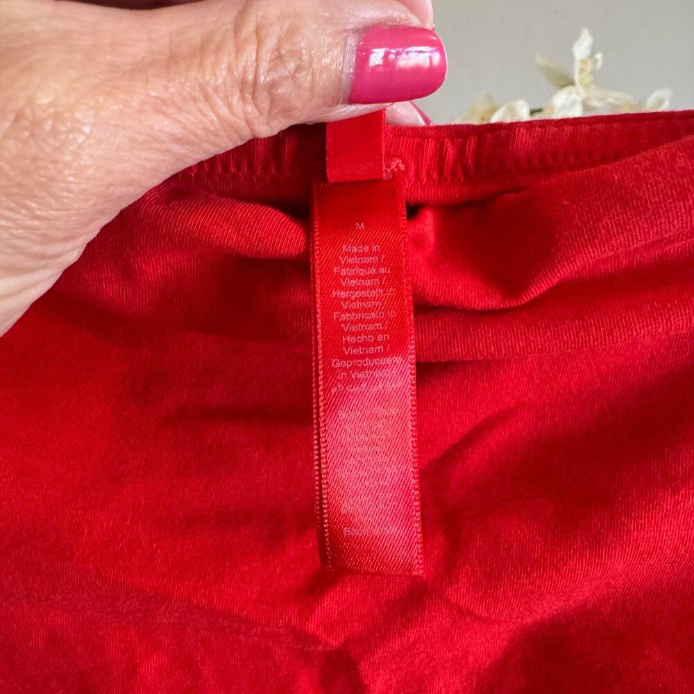 SKIMS Cotton Jersey Tube Top Ruby Red Medium - Picture 7 of 9